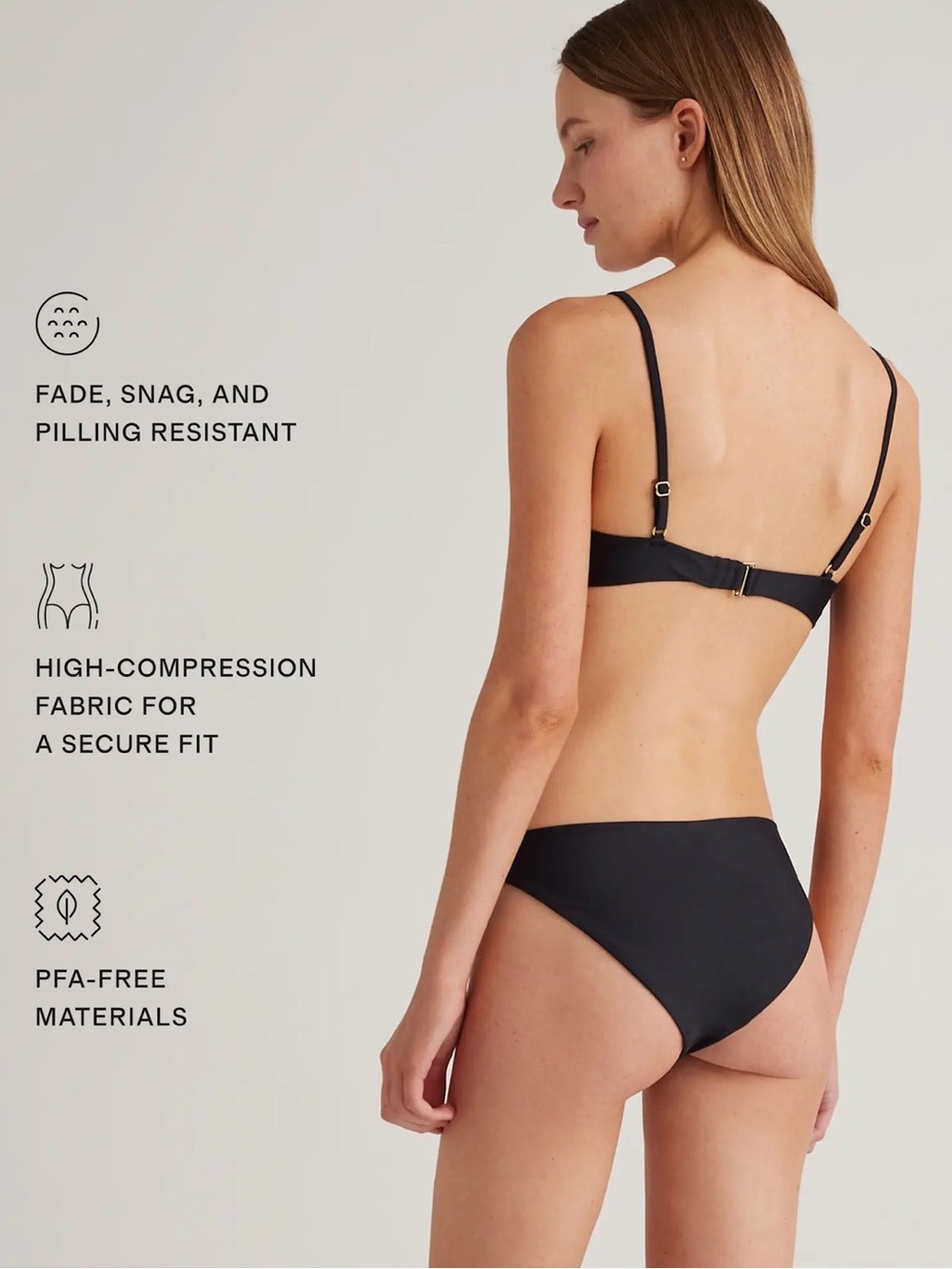 Quince Italian Low-Rise Bikini Bottom | Black | XS - Picture 5 of 5